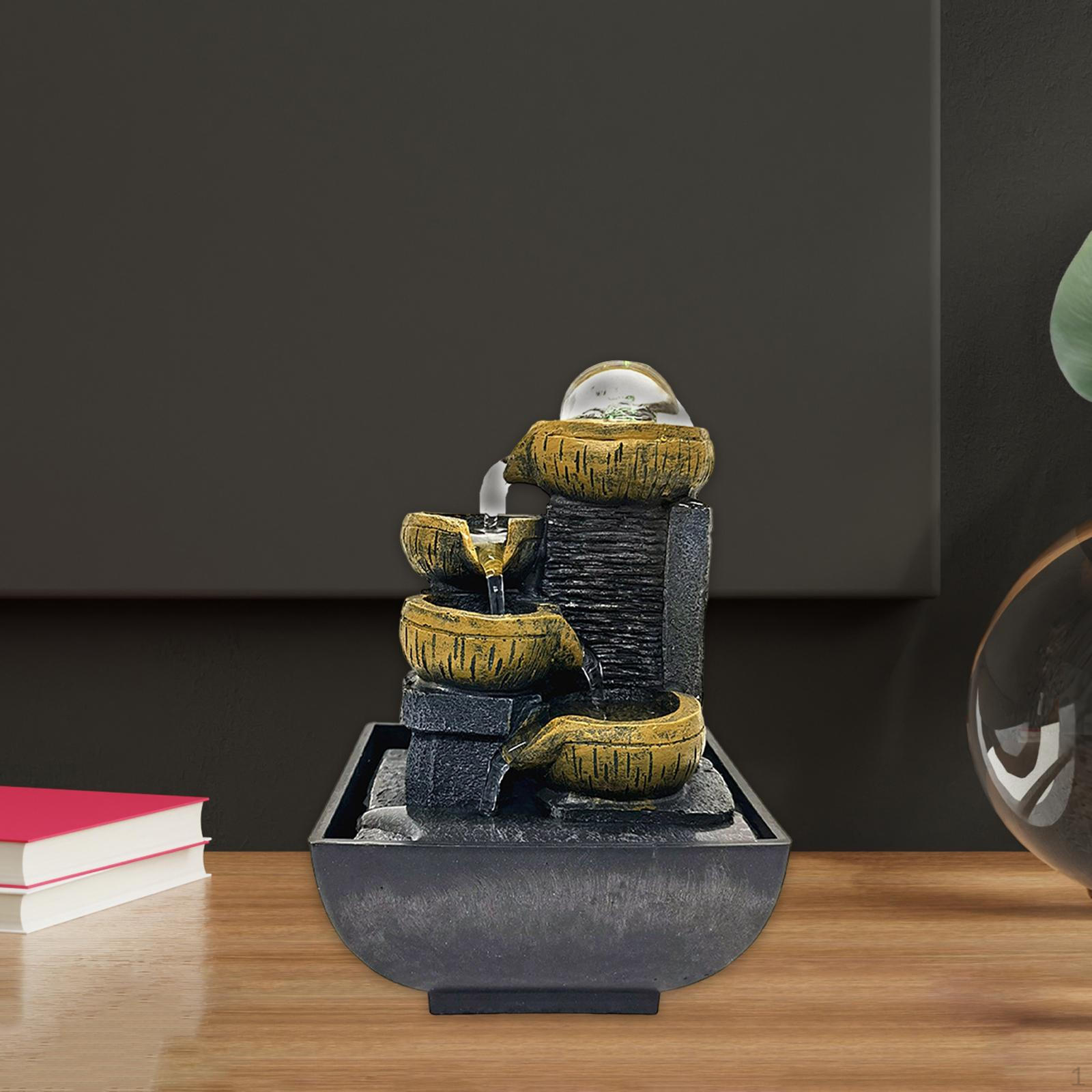 

Настольный фонтан, водопад, изделия из смолы, течет для садового декора, стиль A Style C