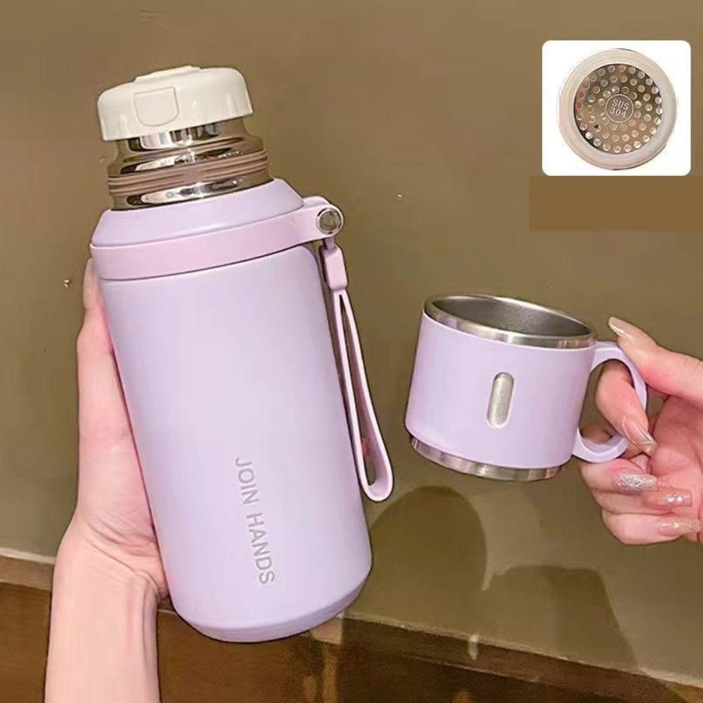 With Rope Sports Insulated Kettle Tea Water Separation Thermos Bottle Outdoor