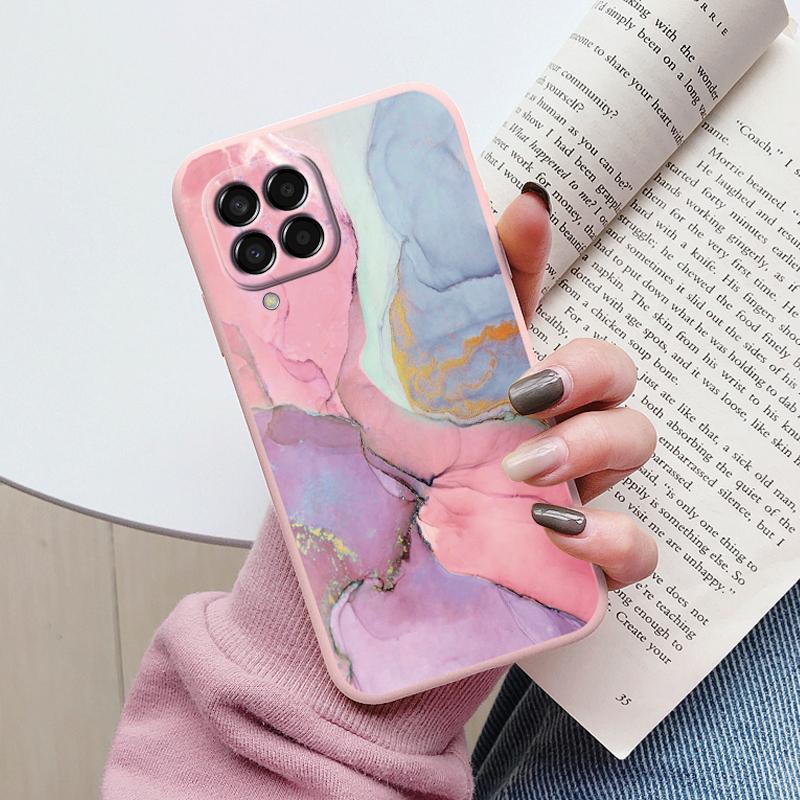Case For Samsung Galaxy M33 M53 5G Phone Cover Vintage Marble Watercolor Painting Silicone tpu Funda For Samsung M55 M54 M34 M13