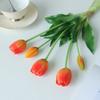 2 Stück 5 Köpfe Künstliche Tulpen Blumen Real Touch Luxus Silikon Kunstblume Haus Zimmer Hochzeit Dekoration Brautstrauß