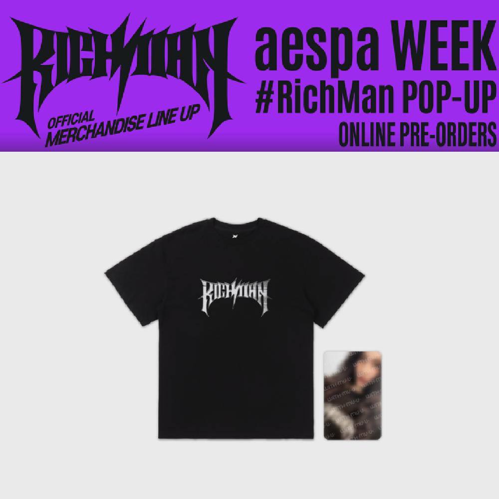 Pre-order aespa WEEK Rich Man T-shirt Set Short ver.