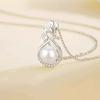 Imitation pearl necklace women's light luxury niche design pendant necklace collarbone chain gift for girlfriend