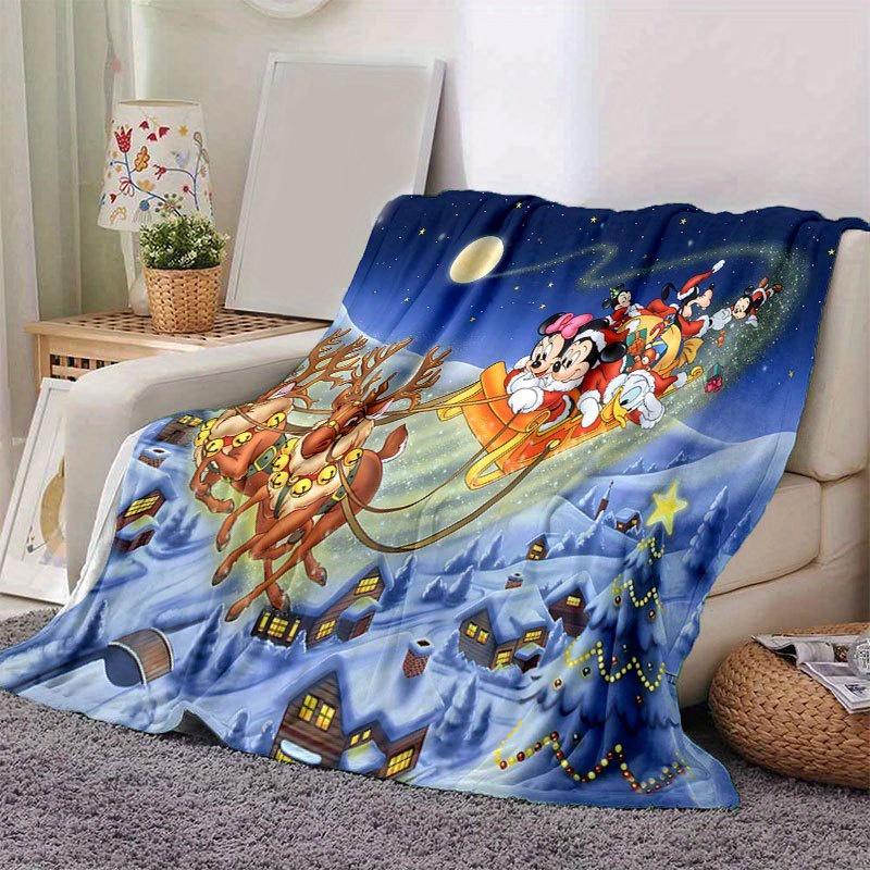 

1pc Mickey Mouse and Minnie Flannel Throw Blanket - Soft, Cozy, And Versatile For All Seasons - Perfect For Couch, Bed, Office, And Travel C 100x150cm