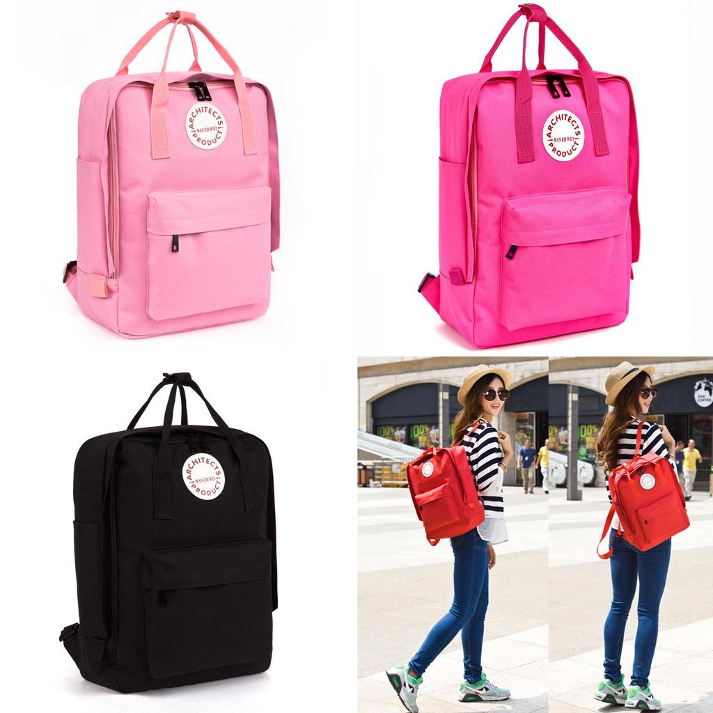 Man Er Wei Letter Print Unisex Oxford Cloth Daypack With Multicolor Options For Hiking And School Use