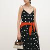 French retro polka dot dress women's summer sexy backless sleeveless spice girl umbrella pendulum long vacation neck suspender skirt