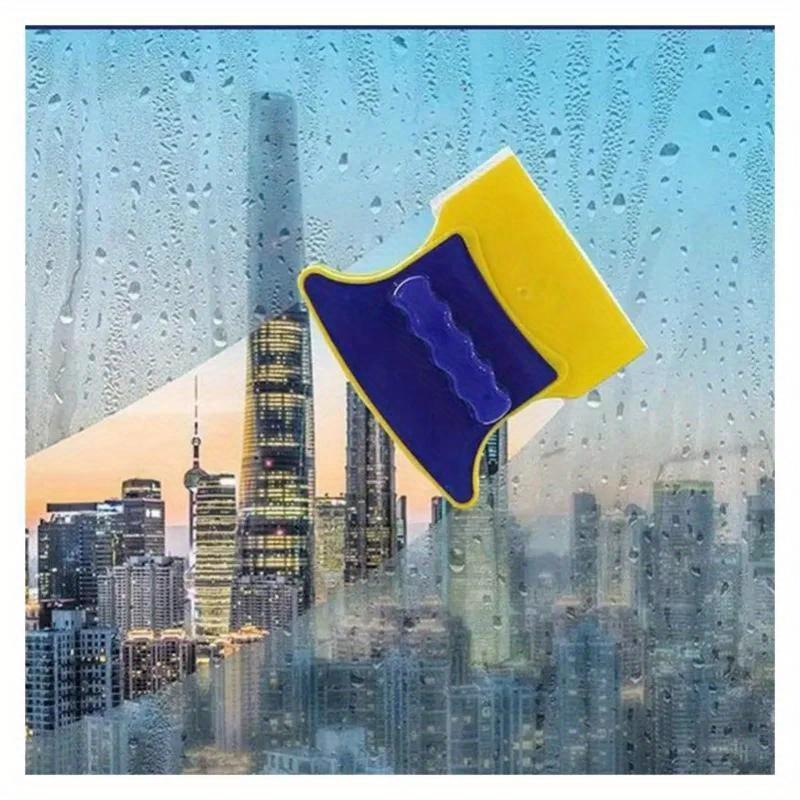 Strapazierfähiger Magnetischer Glasreiniger Doppelseitiger Wischer Haushaltsreinigung mit 1,2 m Seil Sicherheitsleine zum Waschen von Badezimmerfenstern