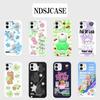 Luxury Clmj Korean Ins Lucky Bear Phone Case for iPhone 17 16 15 14 13 12 11 Pro Max X XS XR Plus Air Glossy Film Hard PC Cover