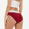 Women Plug Size Briefs High Waist Patchwork Color Breathable Panties Thicken Hip Lifting Soft Underpants