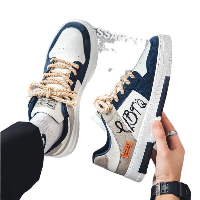 Men Skate Shoes Spring Niche Skate Shoes Men Trendy Versatile Thick Soled Sports and Leisure Skate Shoes Trendy Shoes Comfortable Soft Sole Non Slip D