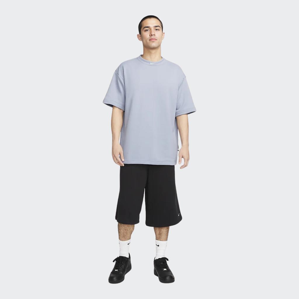 Nike Solid Crew Neck Pullover Short Sleeve T-Shirt Men Tops Bright-Steel-Blue DX0188-493