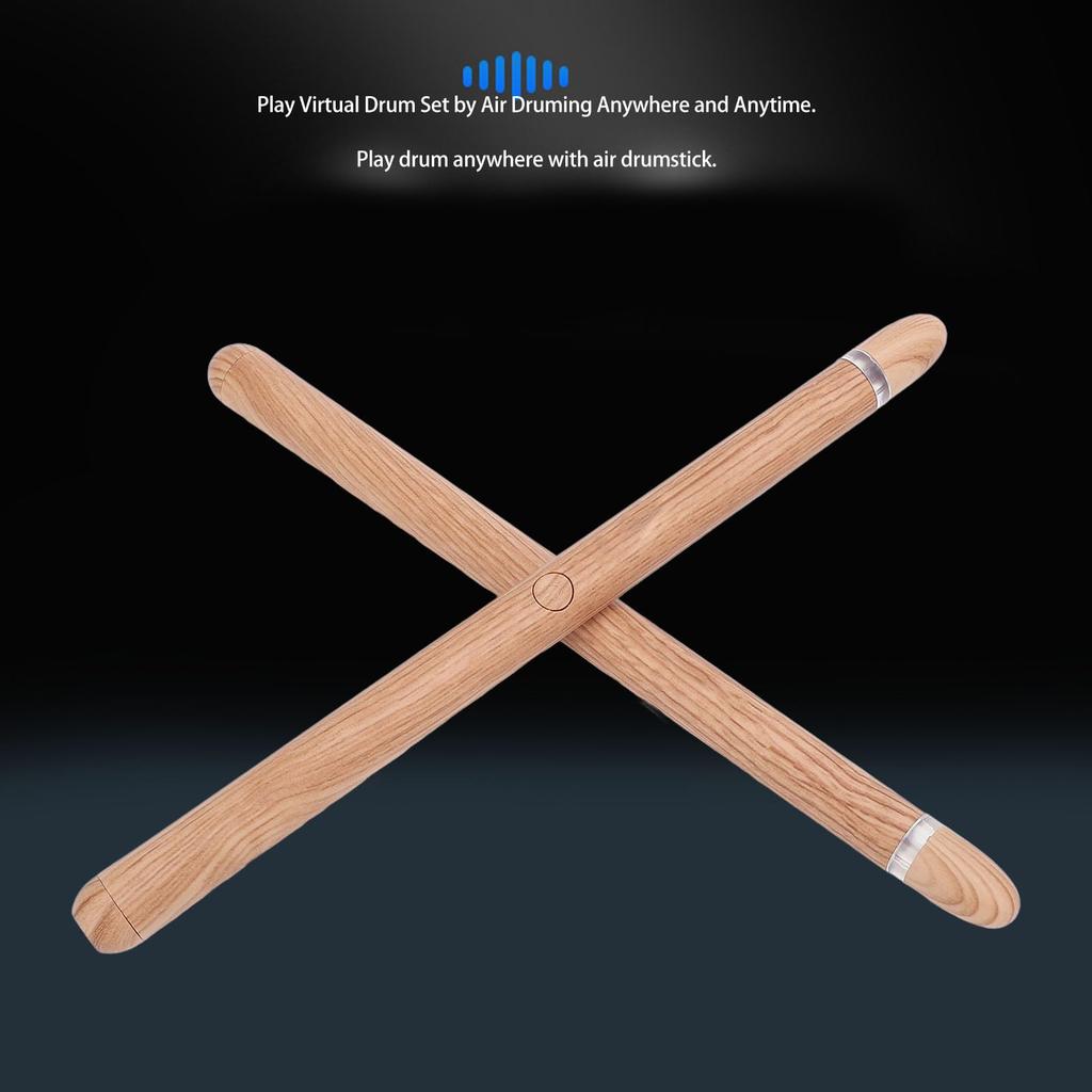 Luocute Virtual Air Drum Set Electric Drum Sticks Compact Electronic Air Drum Kit Pedals Practice Tool for Adults Beginners Learning Drums