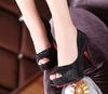 Wholesale Fashion Ladies Dance Shoes Popular Open Toe Shimmering Party High Heels for Women