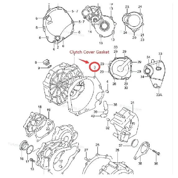 Lopor Crankcase Stator Clutch Cover Gasket Kits For Suzuki GSXR600 GSXR750 00-05 GSXR1000 01-08 GSXS1000 GSXS750 15-19