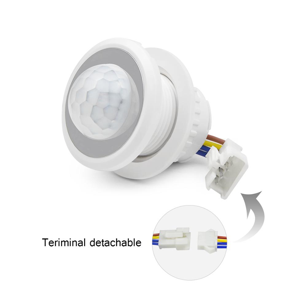 Auto ON/OFF PIR Motion Sensor Light Switch 110V-220V IR Infrared Induction Detector For Fan,LED Bulb,Ceiling,Fluorescent Lamp
