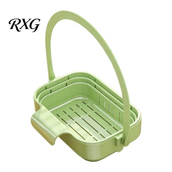 Quick Drying Kitchen Gadget Hanging Sink Drain Basket, Foldable Stretchable Colander, Space Saving Food Basket Strainer, Multi-functional Faucet
