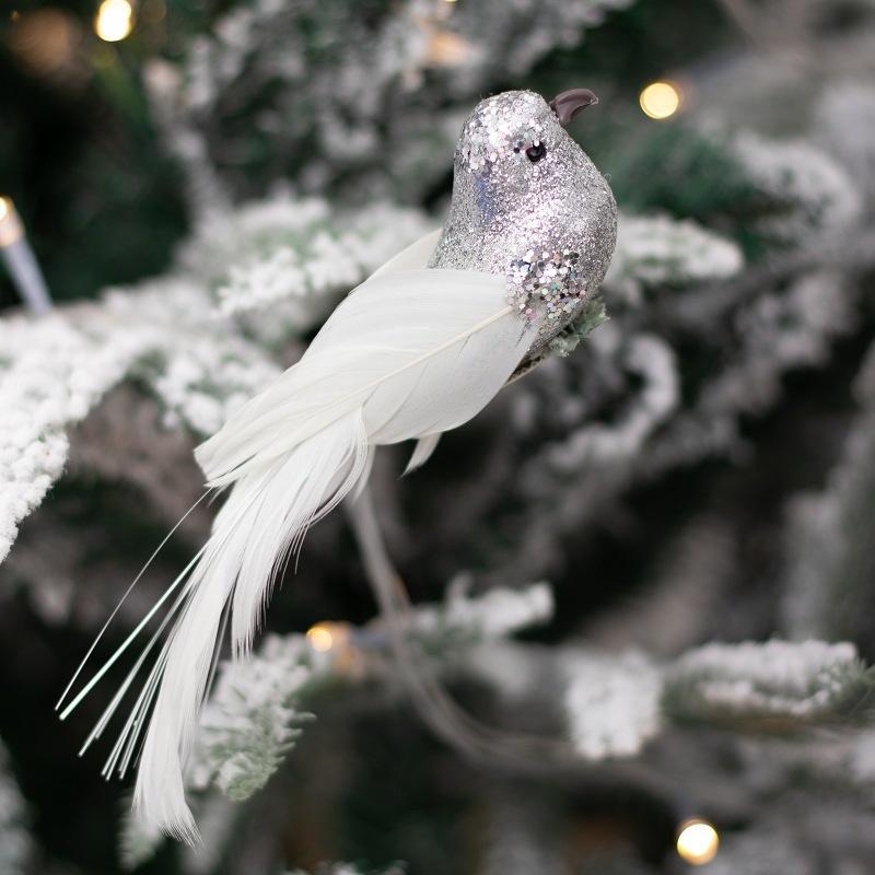 1Pcs Shiny Faux Birds Craft Foam Feather Miniature Birds for Home Garden Wedding Decorations