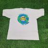 Vintage 1996 Peace on Earth Delfin Hippie Shirt XL 23x26 Weiß