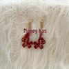 New Year Asymmetrical Red Festive Earrings: Versatile, Fashionable, and Celebratory