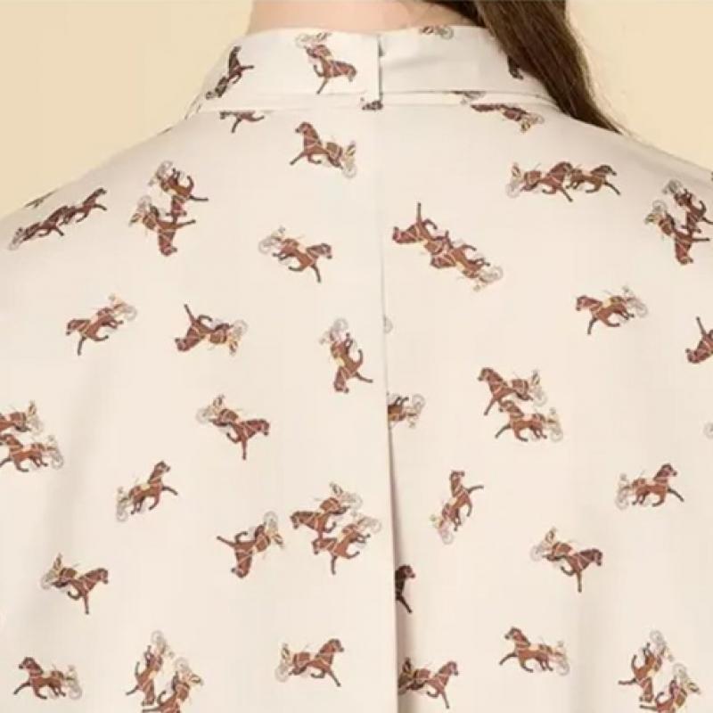 BCBG Classic Type Print Blouse B4f8b440