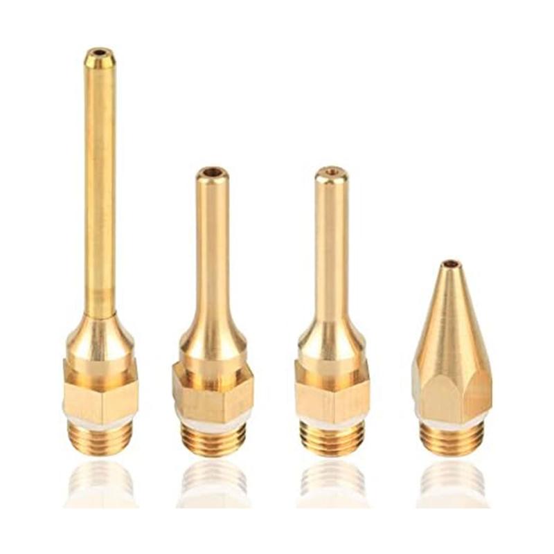 AEE4-4Pcs Interchangeable Copper Glue Gunnozzle Set For Hot Melting Glue Guns Bore 2.0Mm 3.0Mm