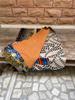 Handmade Kantha Quilt: Floral & Striped Bohemian Bedspread