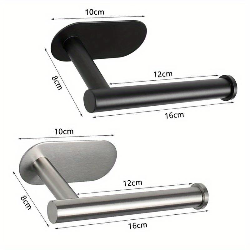 No Punching Wall Mounted Toilet Paper Holder Rustproof Anticorrosion Stainless Steel Bathroom Kitchen Roll Paper Toilet Holder