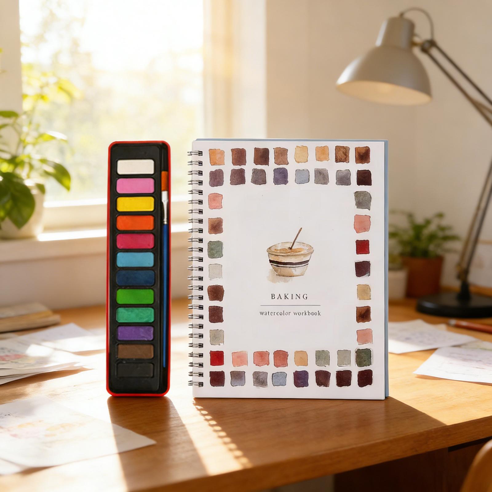 Watercolor Coloring Book Thick Paper Painting Sketch Pad One Size