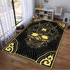 Modern Black and Gold Skull Pattern Carpet with Decorative Design Suitable for Use As an Anti-slip for Living Room Bedroom Sofas