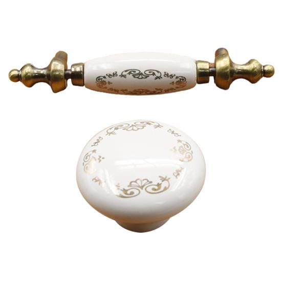 Poignée de tiroir de haute qualité, matériel de Construction solide résistant à la Corrosion, bouton de porte de garde-robe en céramique