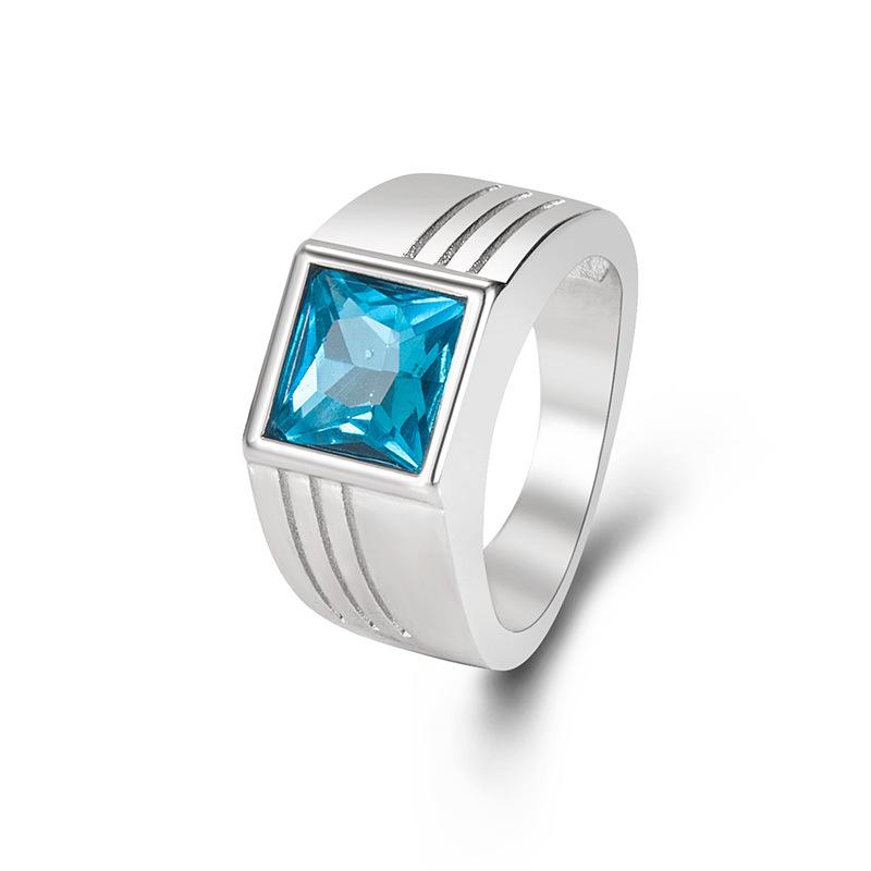 

Men Rings 925 Silver Jewelry with Zircon Gemstone Finger Ring for Male Wedding Party Banquet Promise Gifts Accessories Wholesale 10
