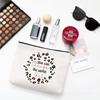 Printed Makeup Bag Waterproof Cartoon Cotton and Hemp Zipper Bag Cosmetics Jewelry Storage Bag Travel Bath Portable Toilet Bag