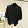 Modal Half High Neck T Shirt For Women With Soft Knit Fabric And Casual Style