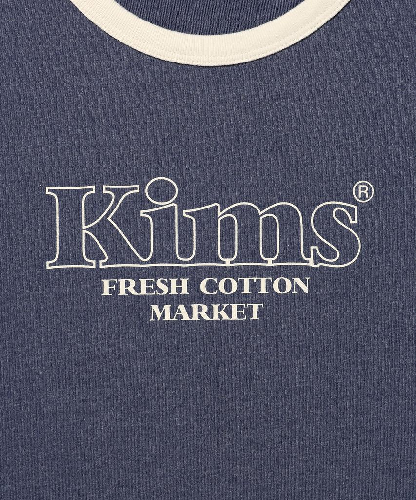 Kimseupeulesikoteunmakes Kim'S Bomb Line Ringer T-Shirt Blue