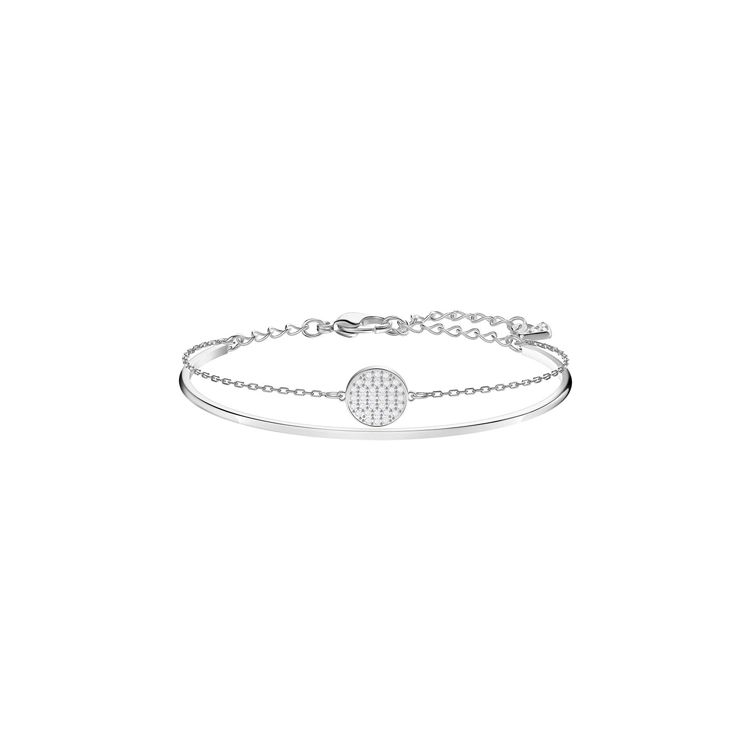 Swarovski Ginger Round Logo Two-In-One Alloy Bracelet Women bracelet Silver 5389044 Box (Random Color)