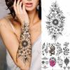 Tatuaggi temporanei di girasole nero per donne uomini Realistico falso drago henné sole fiore adesivo tatuaggio tatuaggi impermeabili dell'avambraccio