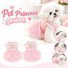 Breathable Cat Princess Dresses Pink Puppy Skirt Cute Dog Sundress  Daily Wear