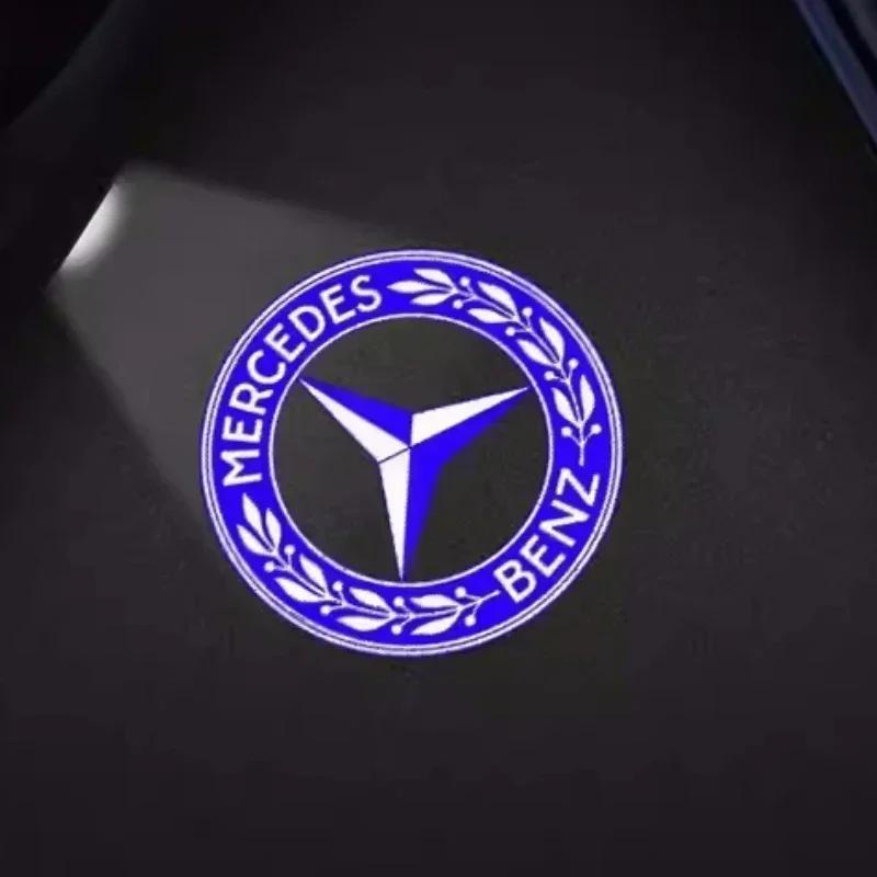 Autoaufkleber Für Benz AMG 2 Stück LED Auto Tür Projektion Willkommenslicht Logo Licht Für Mercedes Benz Maybach S-Klasse W221 W222 W223 S
