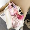 17*150cm Ribbon Silk Scarfs Female Luxury Design Hair Band Skinny Scarf Neck Ties Women Bag Scarves Neckerchief Foulard Lady