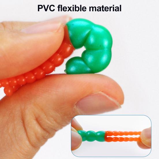 20Pcs 5CM/2G Soft PVC Worm Bait Fork Tail Two-color Bionic Artificial Worm Lure Swimbait Saltwater Freshwater Fishing Accessories