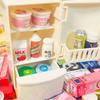 1/12 Mini Puppenhaus Weiß Kühlschrank mit Lebensmittel Set Küche Spielzeug Miniatur Möbel Kühlschrank Dekorationen Für Kinder Geschenk