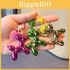 Colorful Acrylic Balloon Dog Keychain Heart Shaped Key Ring For Party Favors