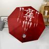 Atlético Madrid logo Print Automatic Umbrella, 8 Rib Iron Frame, Plastic Handle, Suitable for Outdoor Travel &Daily , Ideal Gift