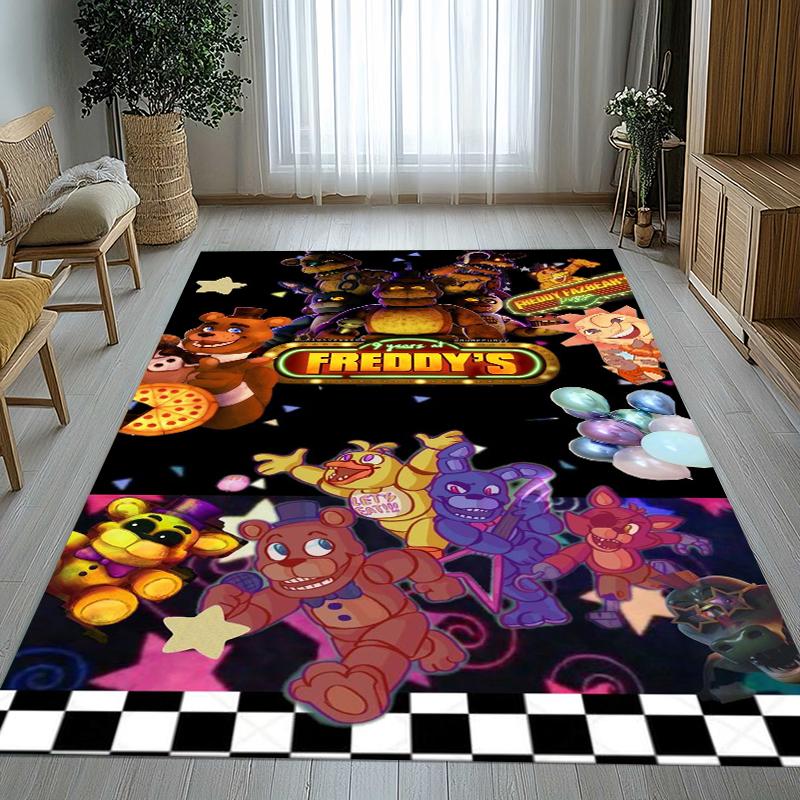 Хоррор Фредди F-FNAF Игры Гостиная Нескользящий Ковер Мягкий Ковер для Спальни Детской Игровой Комнаты Дивана, Домашний Декор Придверный Коврик Подарок 40x60cm