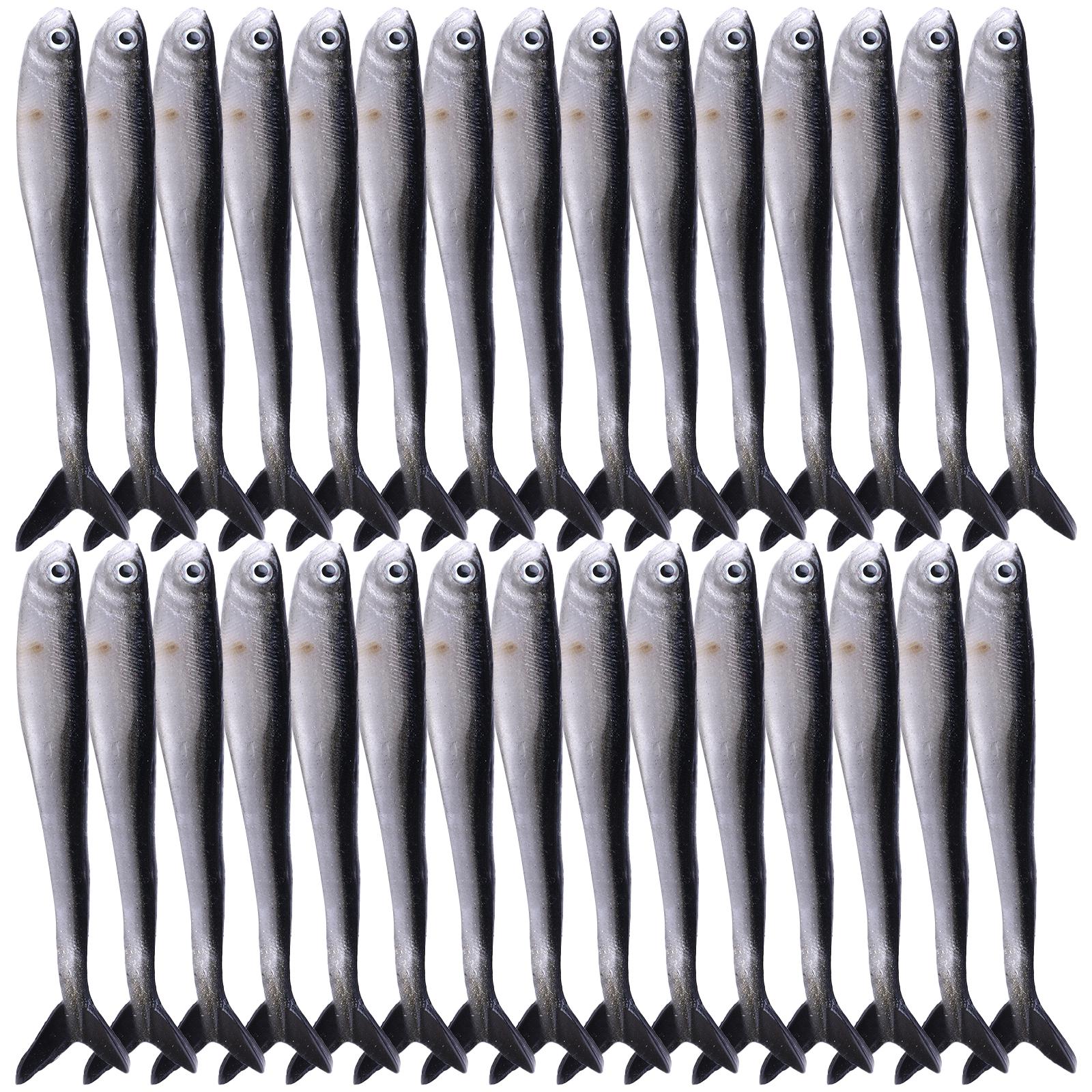 

30Pcs Simulation Loach Baits with Paddle Tail Soft Slow Floating Swimming Lures Soft Lures Artifical Lures with Box Set