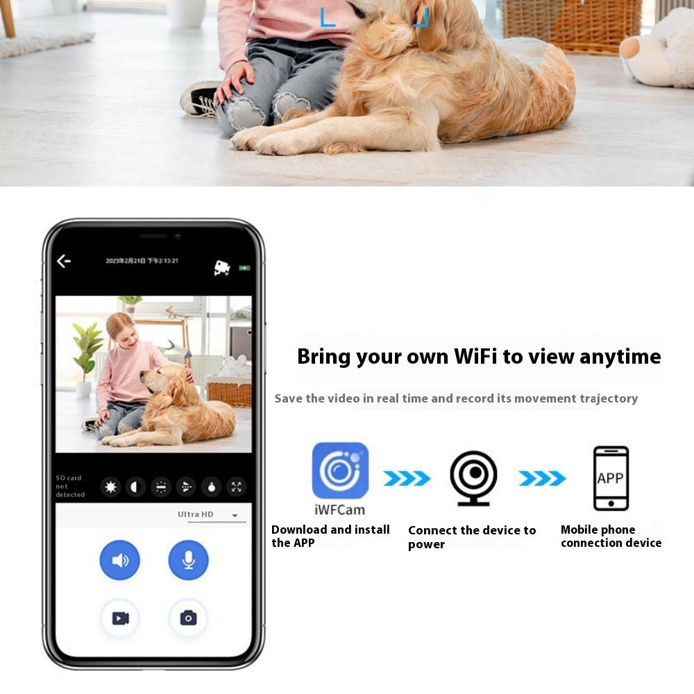 Home Security Camera Wireless Wifi Pet Camera 1080P Voice Intercom Infrared Night Vision Monitoring