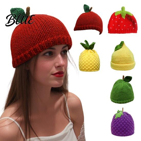 Geschenk für sie bei kaltem Wetter Damen Strick-Fruchtmütze Niedlich Dehnbar Gemütlich Wintermützen Bequem Tägliche Strickmützen Süß Warm Beanie Mädels