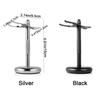 Zinc Zinc Alloy Construction Razor and Brush Stand Weighted Bottom Razor Storage Bracket  Grooming Station