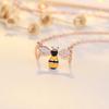 2026 Plated Sterling Silver New Popular Jewelry Women's Korean Version Bee Collarbone Chain Short URL Korea Qixi Festival Small Gift