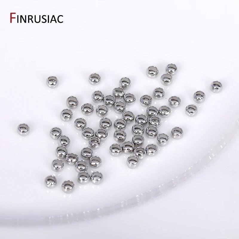Wholesale 14k/18k Gold Plated Crimp Beads, Brass Metal 2mm/2.5mm/3mm Stopper End Beads For DIY Jewelry Making Supplies Findings