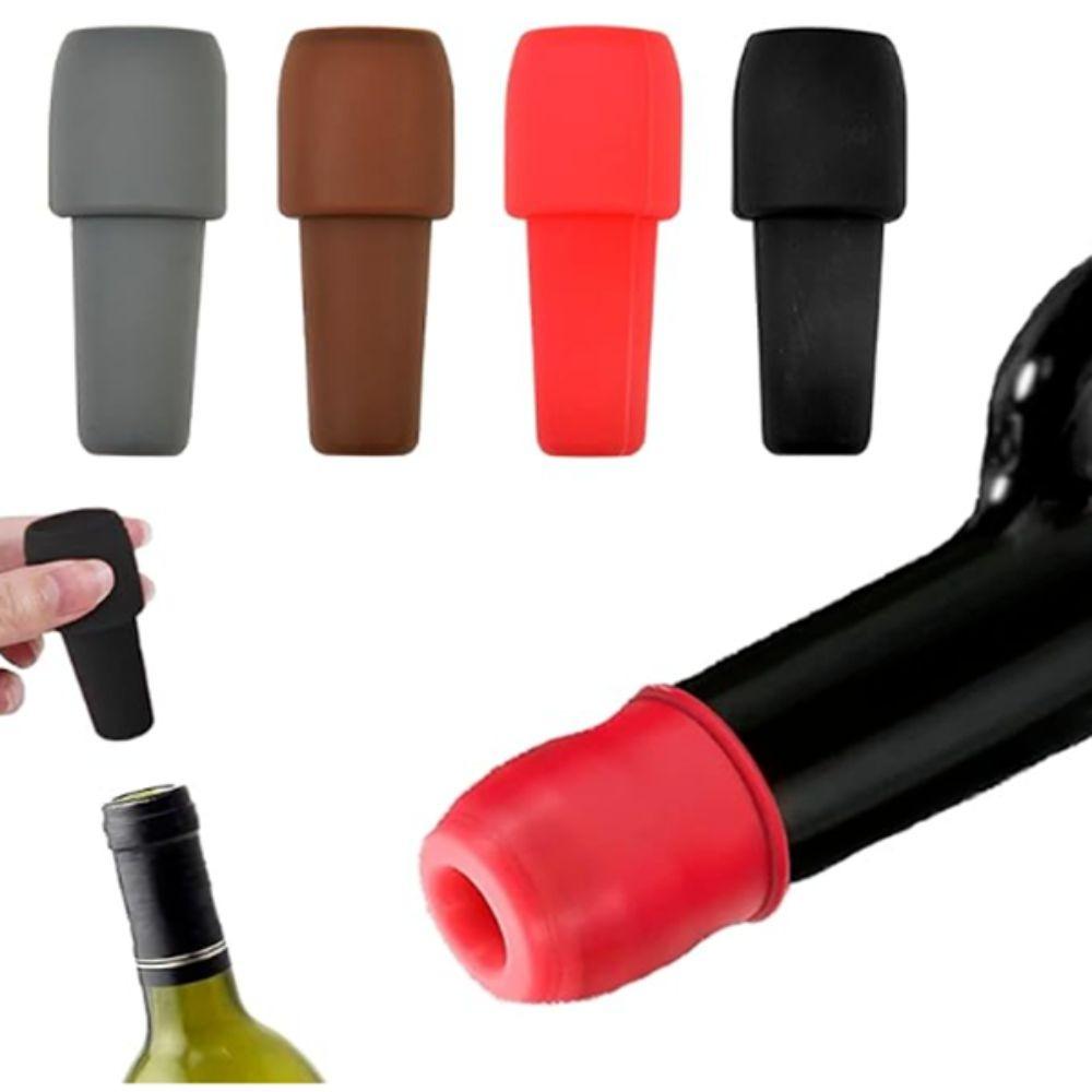 1/5PCS Gifts Silicone Wine Bottle Stopper Reusable Sparkling Wine Sealer Kitchen Tools Silicone Wine Stopper